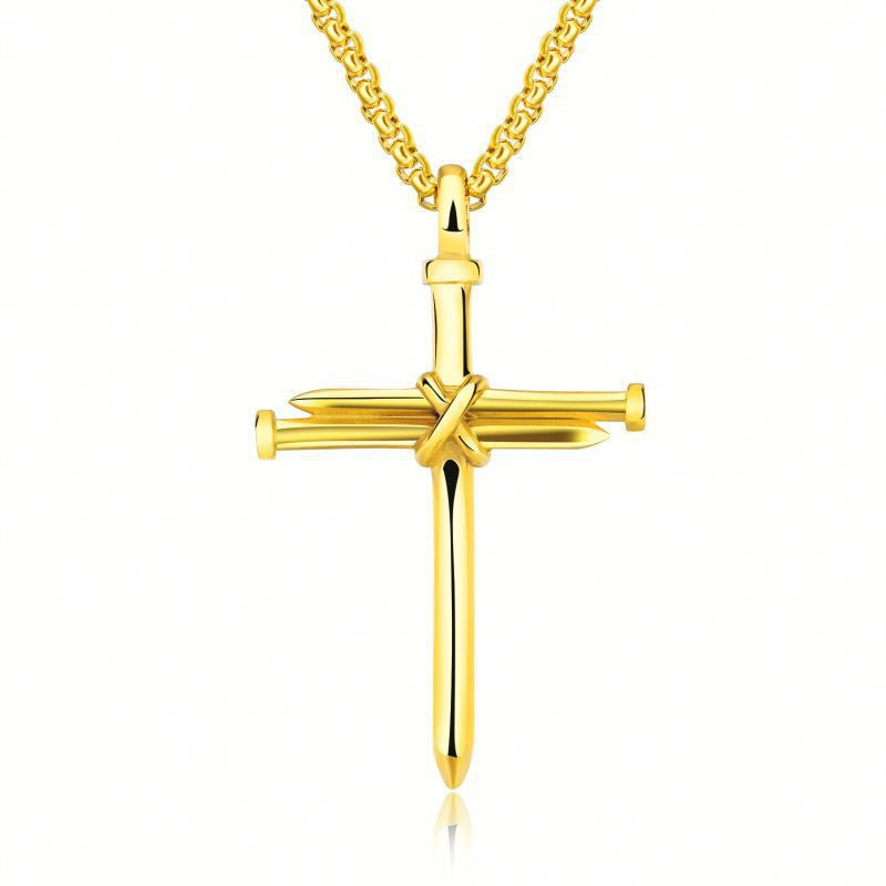 Steel Cross - Necklace