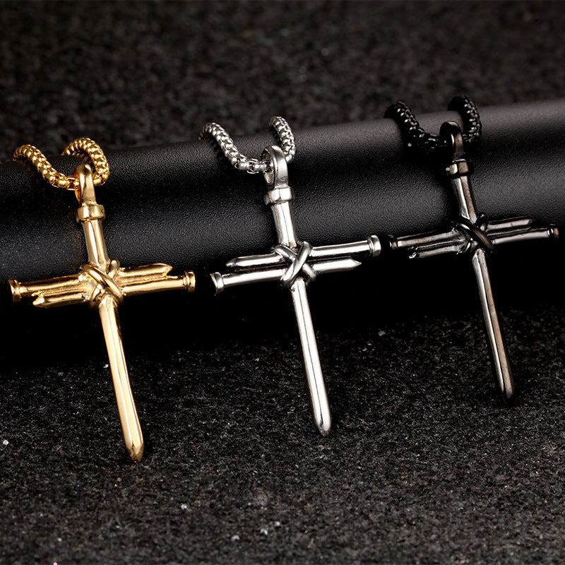 Steel Cross - Necklace
